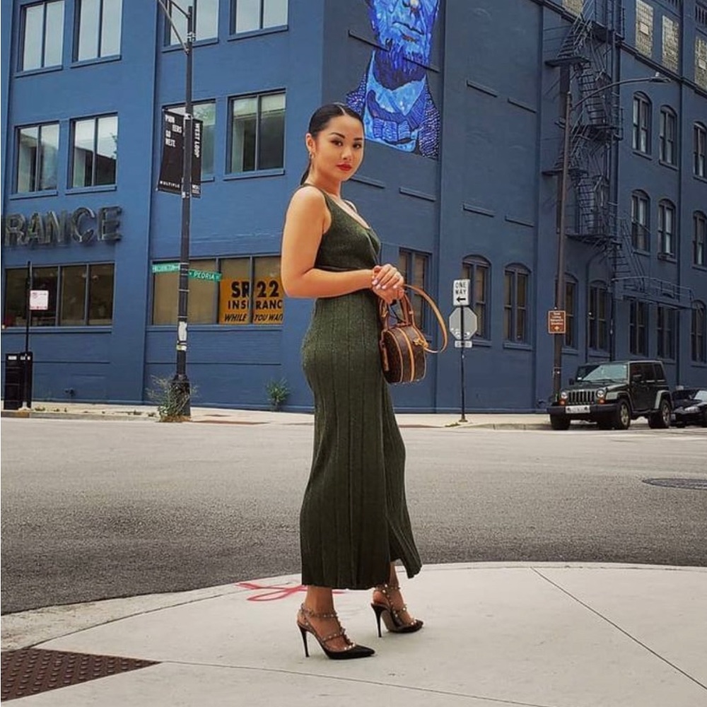 Green jumpsuit